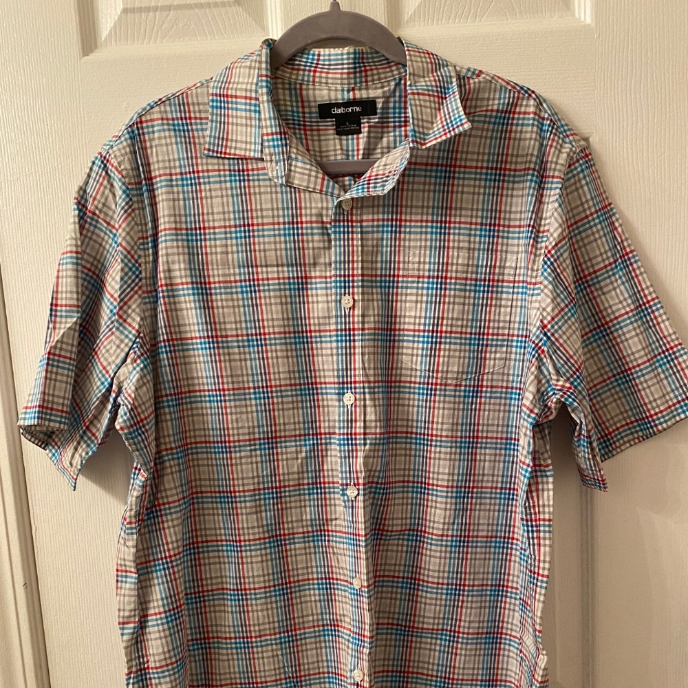 plaid button down shirt